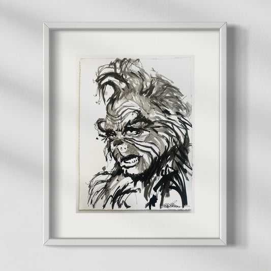 Grinch Ink on Paper 18x22