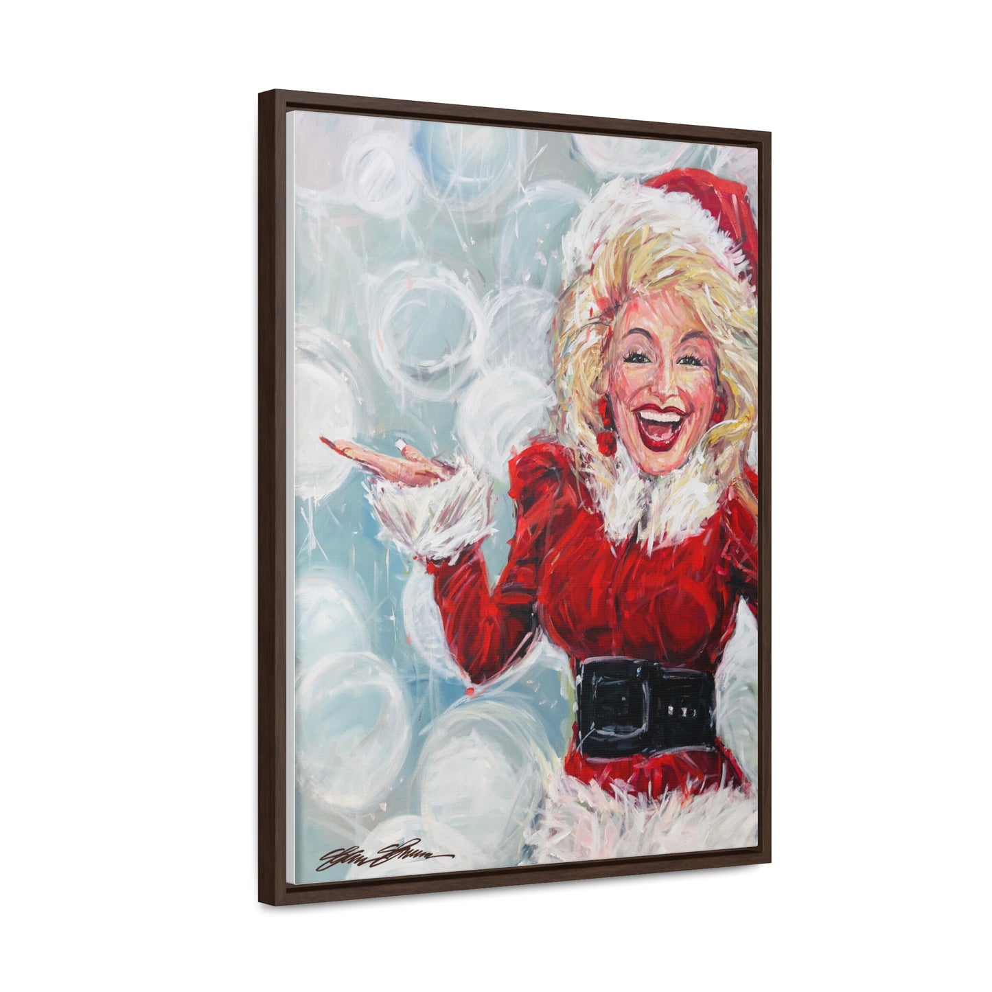 Dolly Christmas Framed Canvas