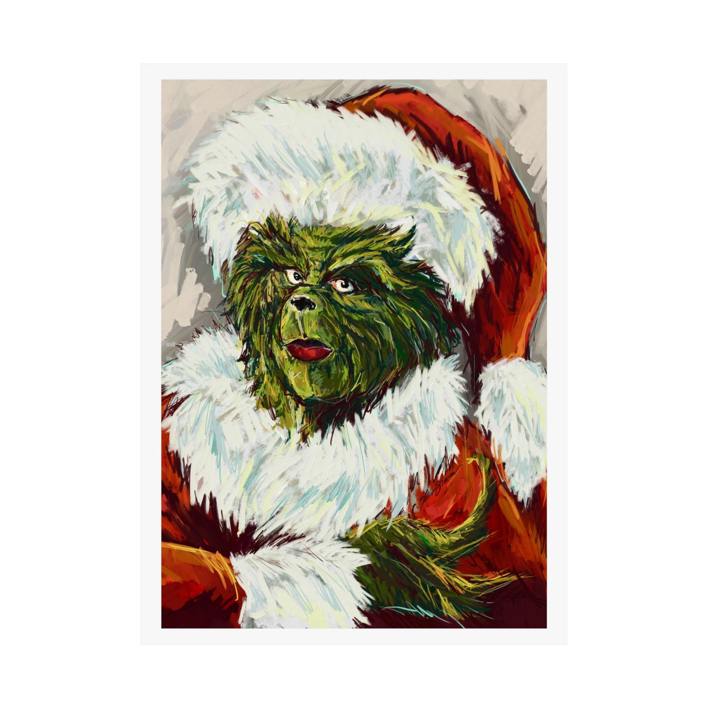 Grinch Fine Art Print On Paper