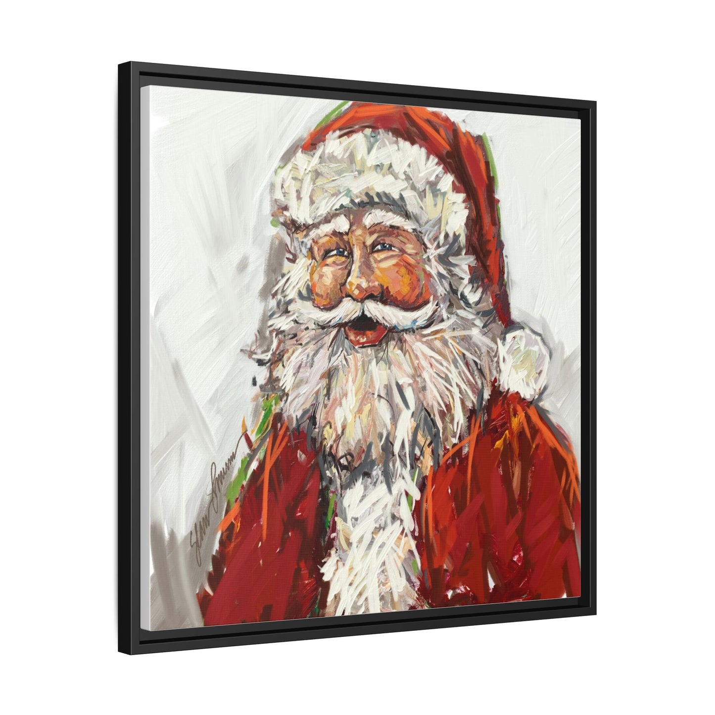 Jolly Santa Canvas Print