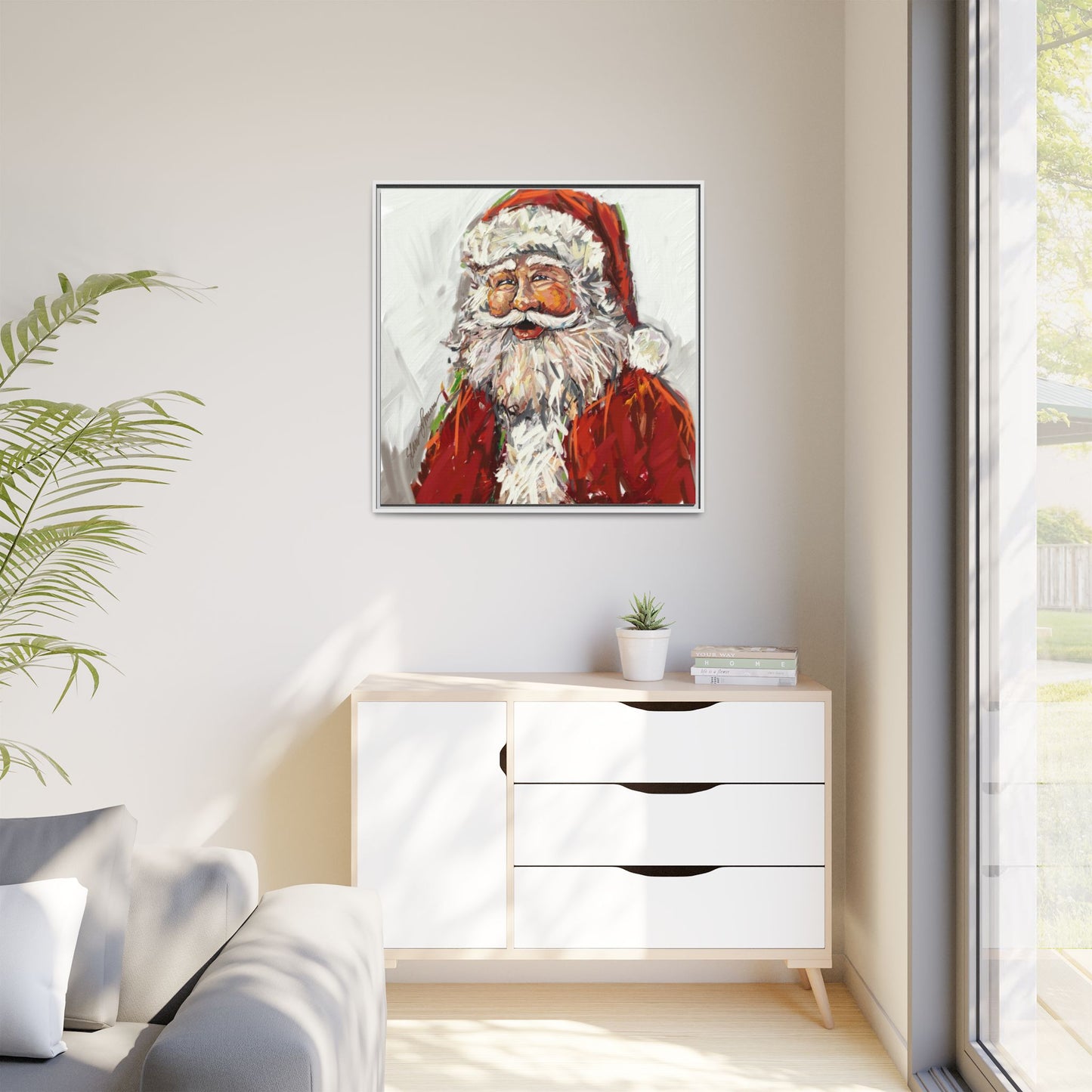 Jolly Santa Canvas Print