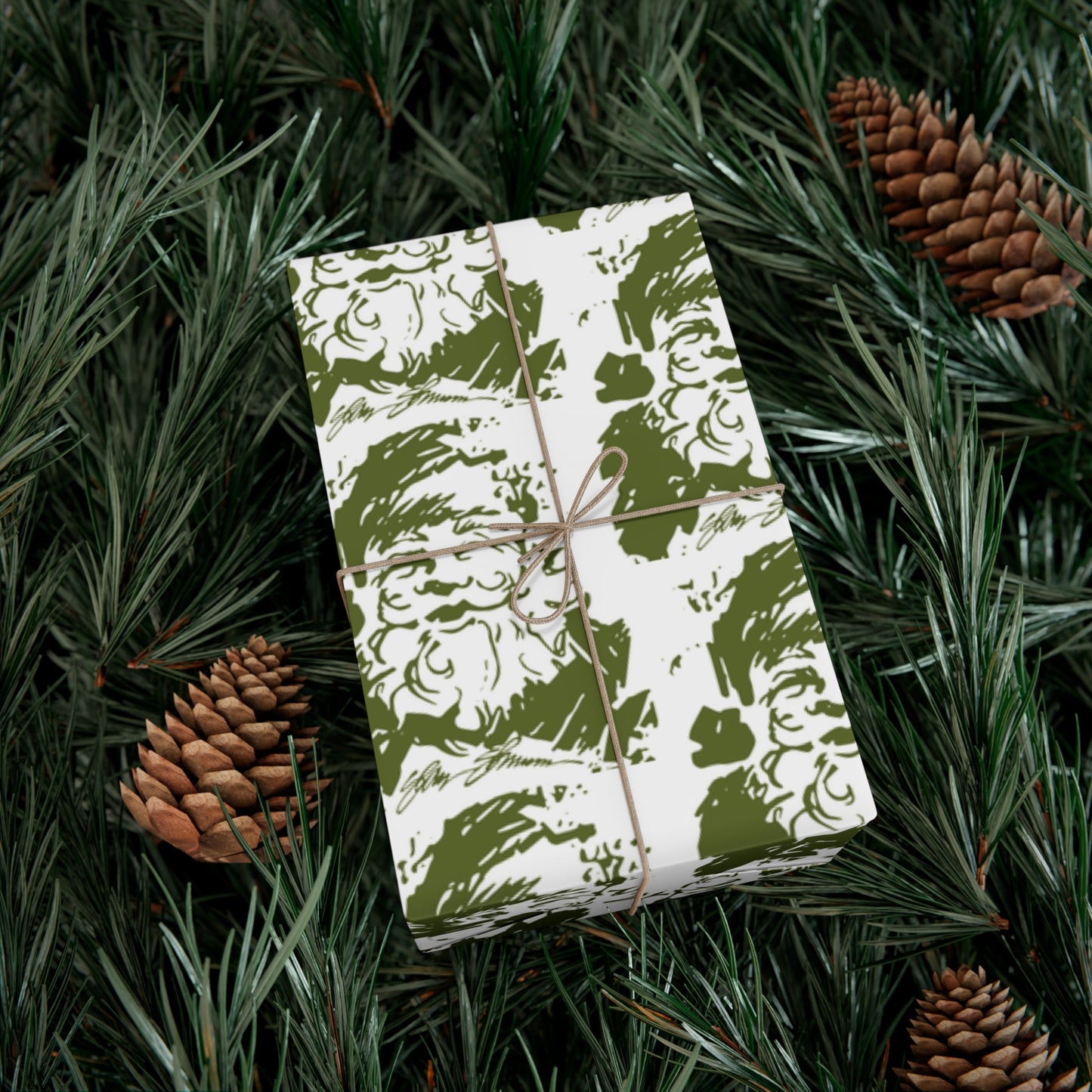 Green Santa Gift Wrap