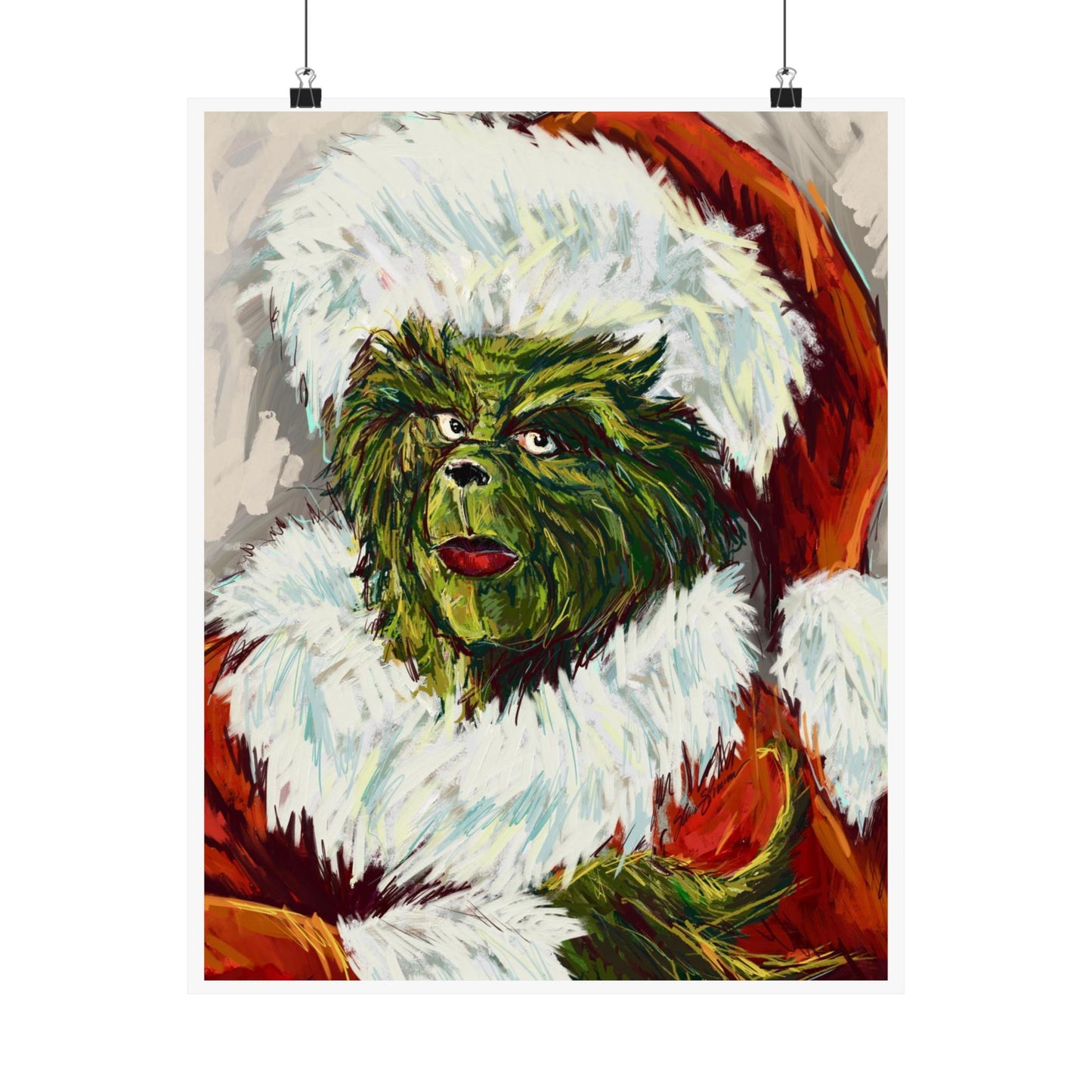 Grinch Fine Art Print On Paper