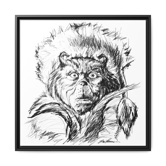 Grinch Sketch on Canvas (print)