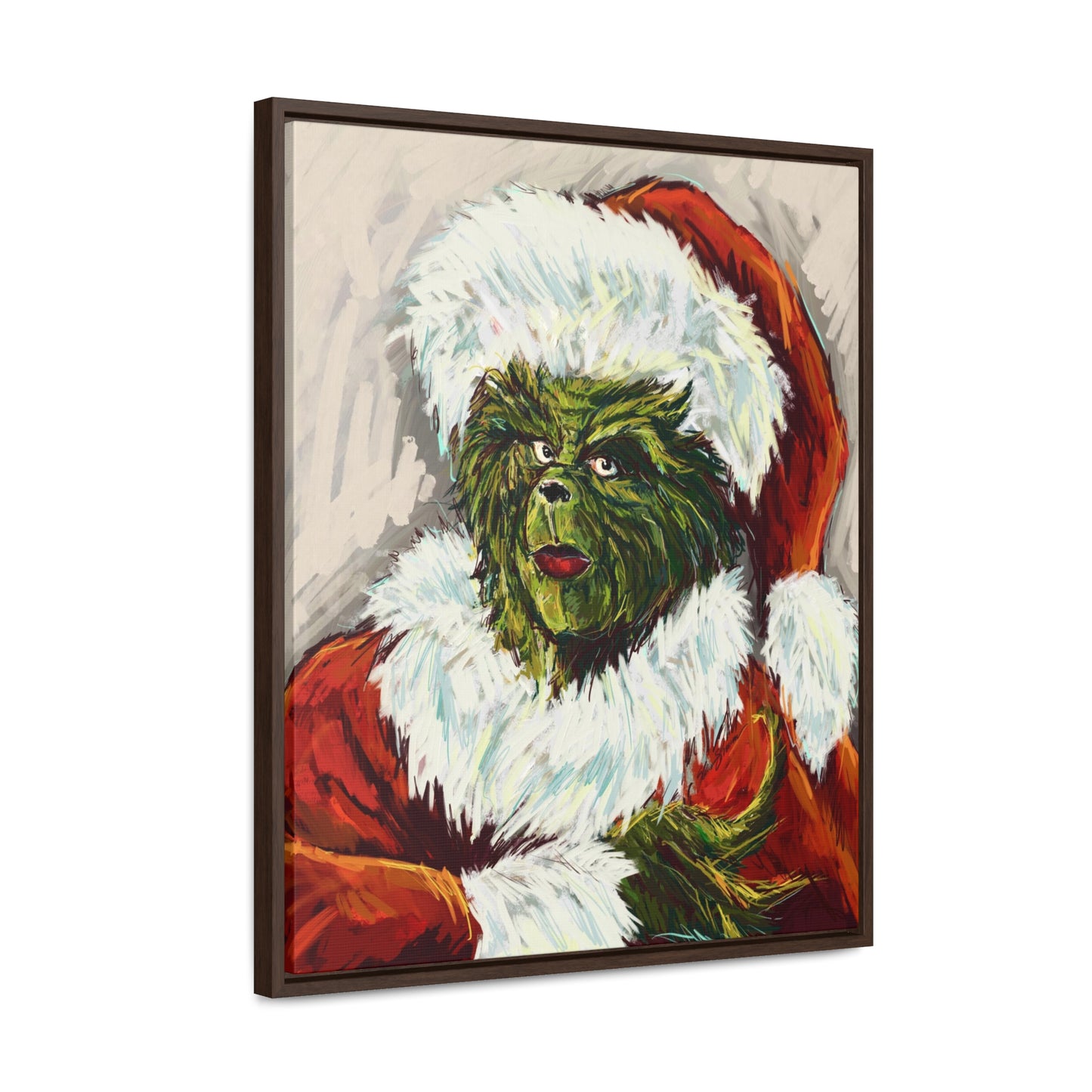 Grinch Giclee Framed Canvas
