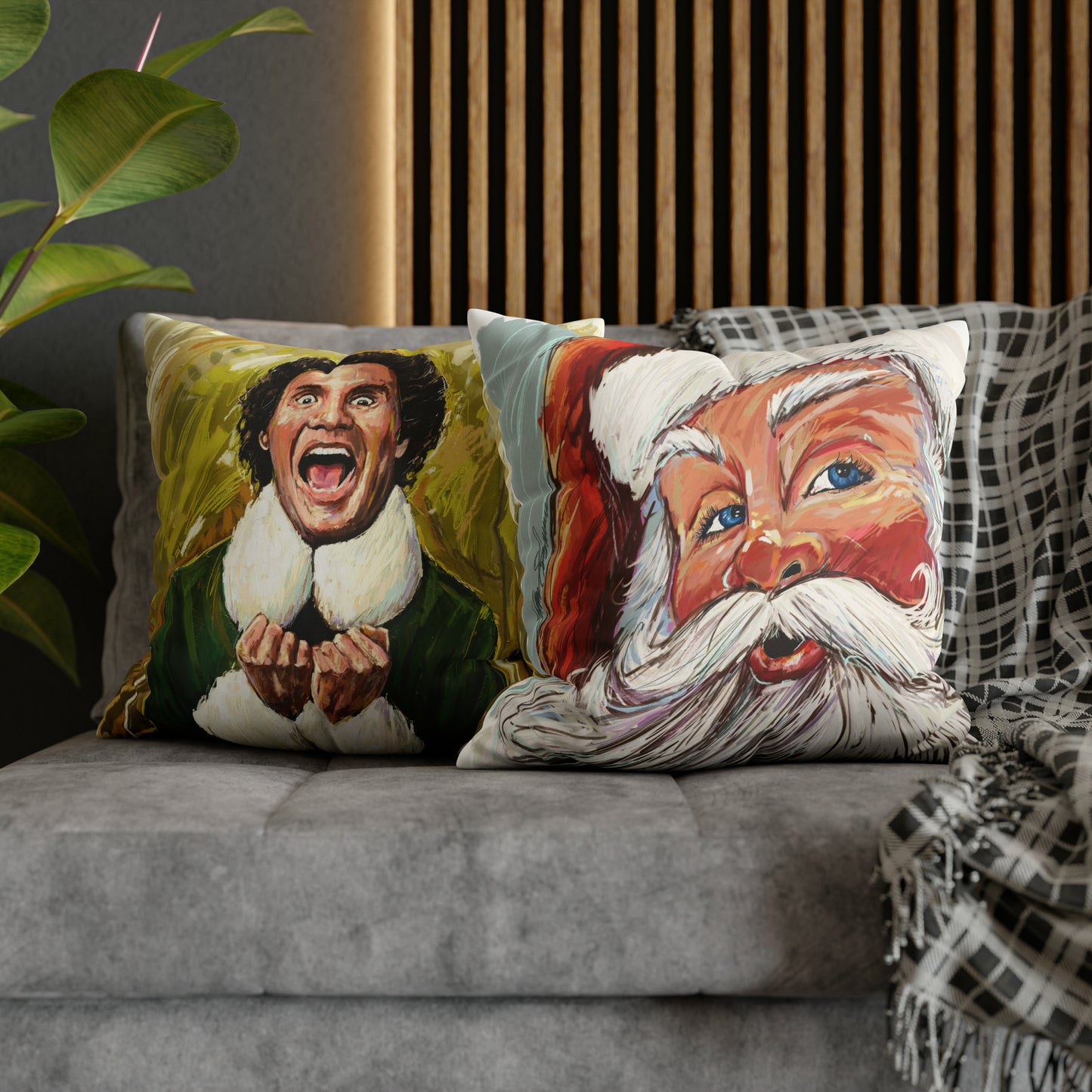 Double Sided Buddy/Santa Pillow Cover (no insert)