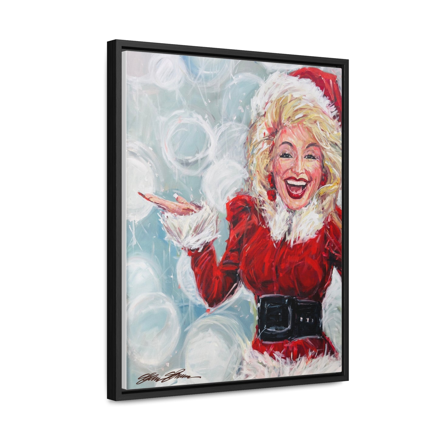 Dolly Christmas Framed Canvas
