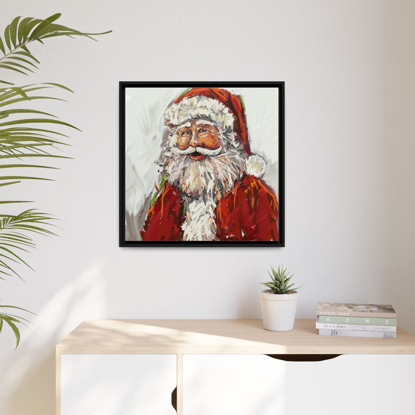 Jolly Santa Canvas Print