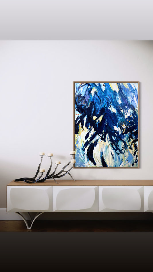 30x40” Blue Abstract II