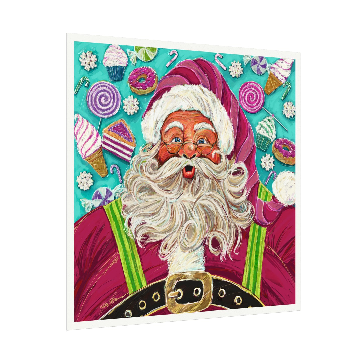 Candy Claus on Watercolor Paper