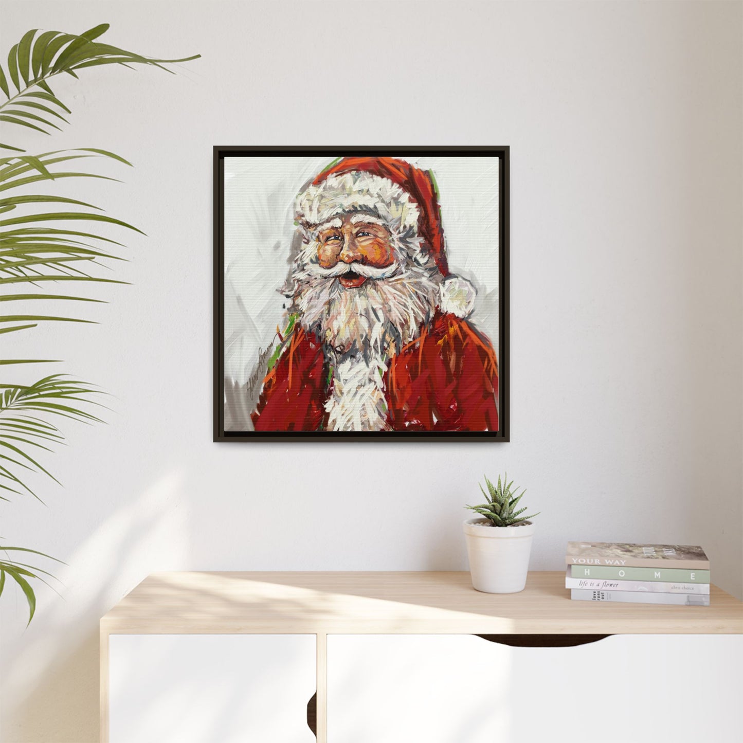 Jolly Santa Canvas Print