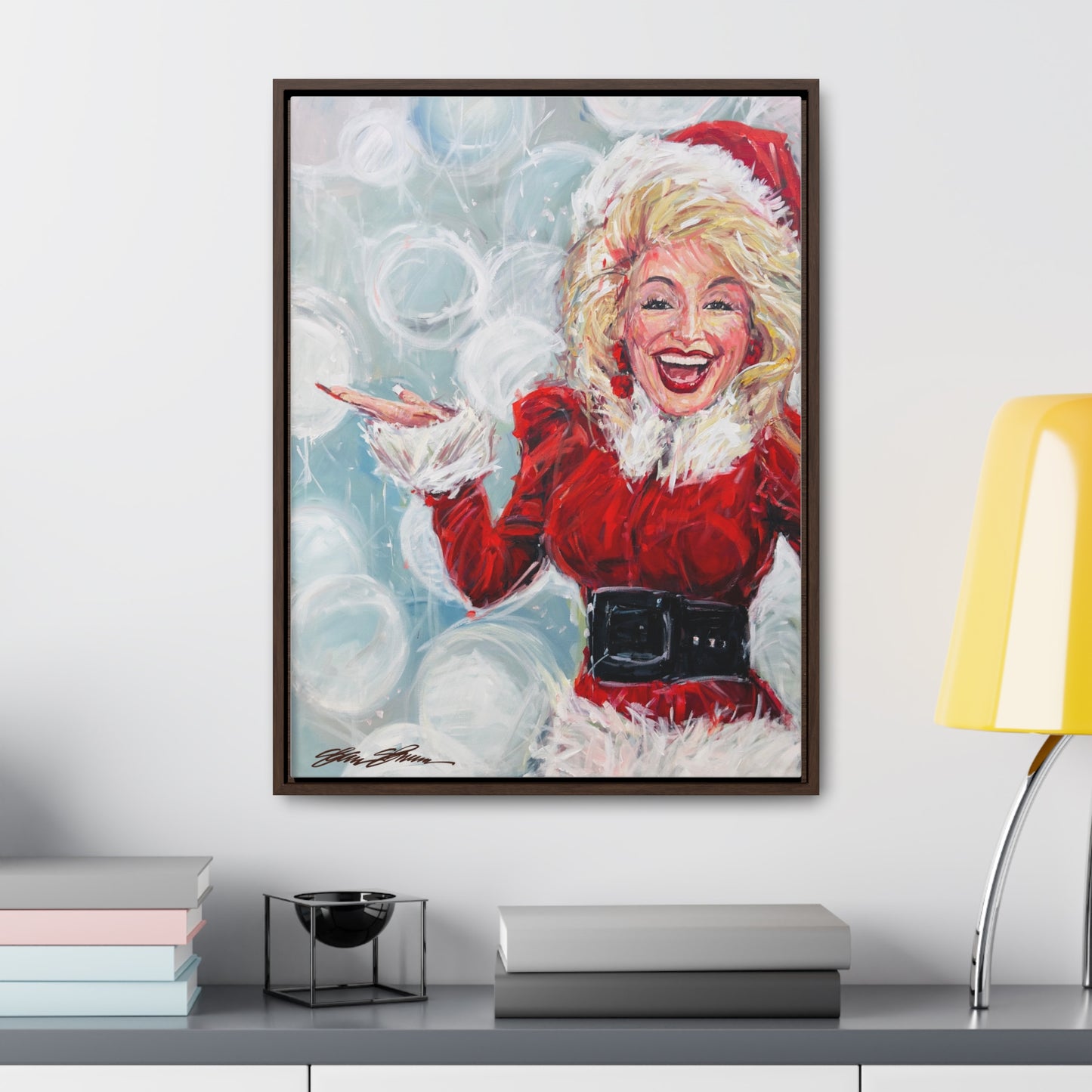 Dolly Christmas Framed Canvas