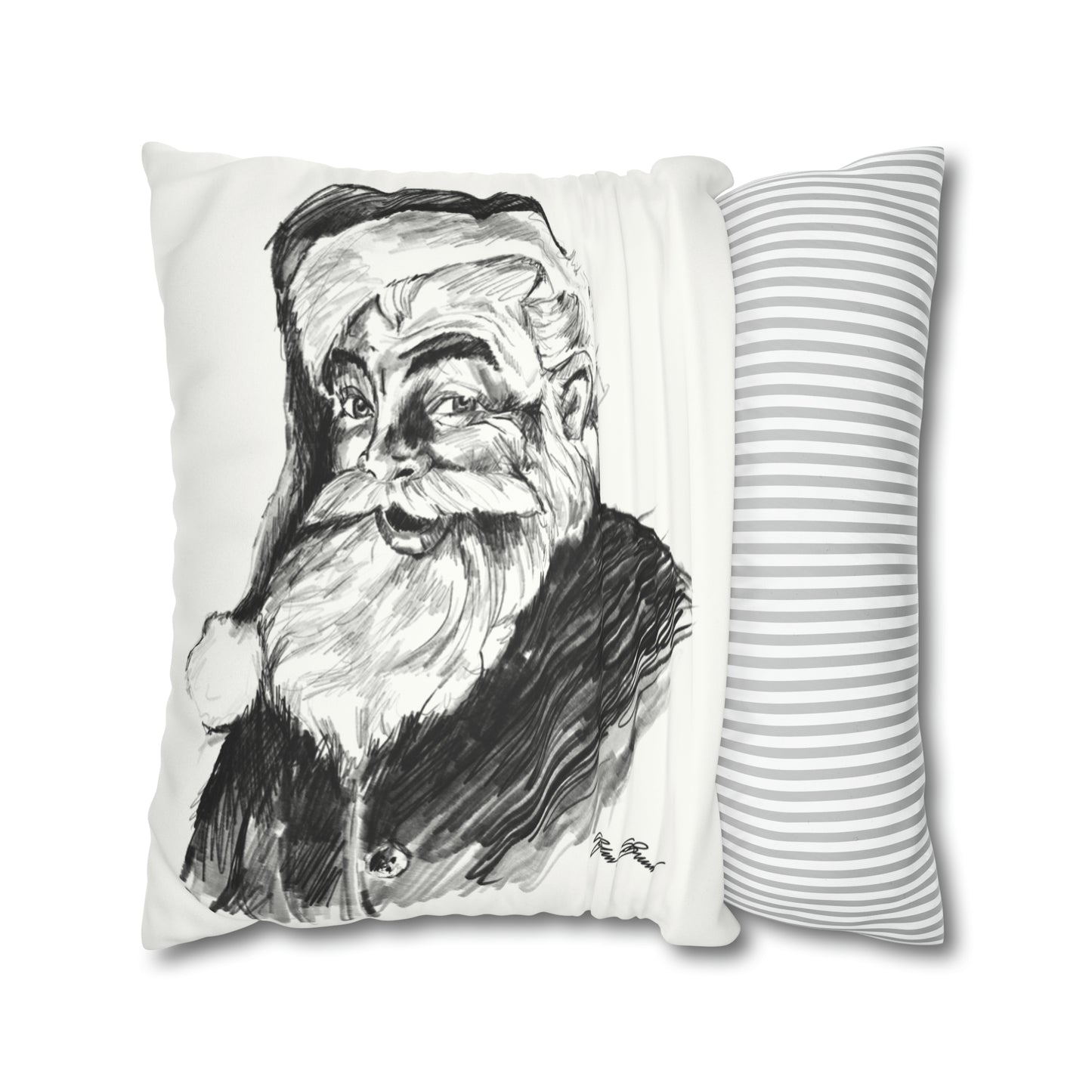 SANTA / GRINCH Double Sided Pillow Case (insert not included)
