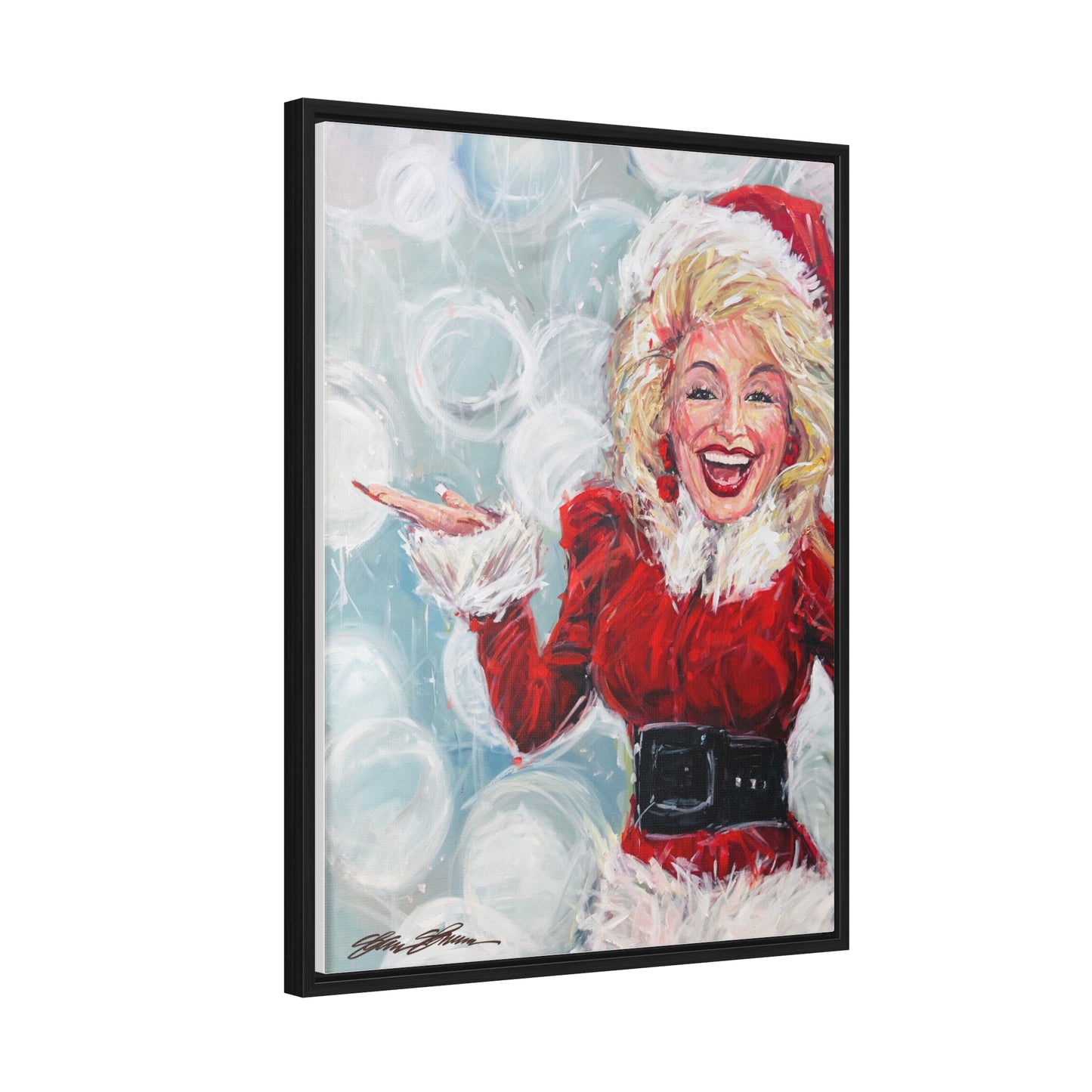 Dolly Christmas Framed Canvas
