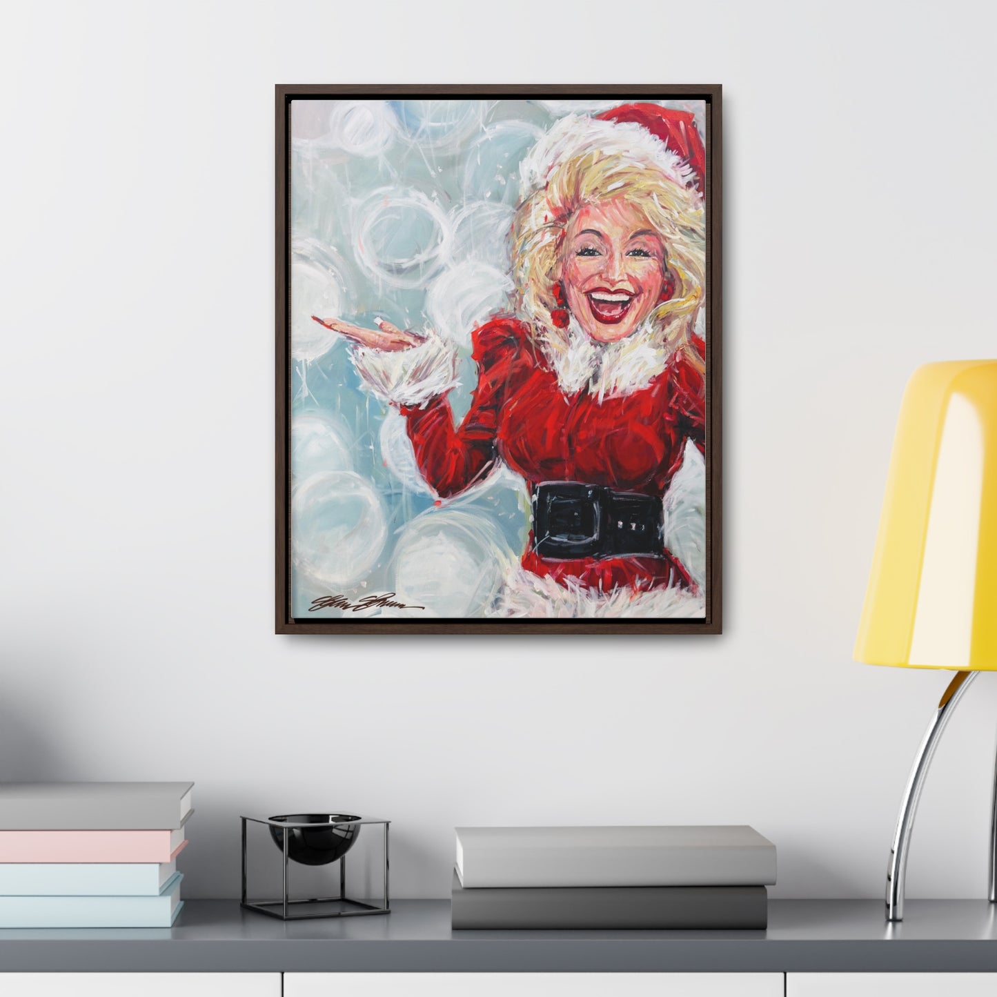 Dolly Christmas Framed Canvas