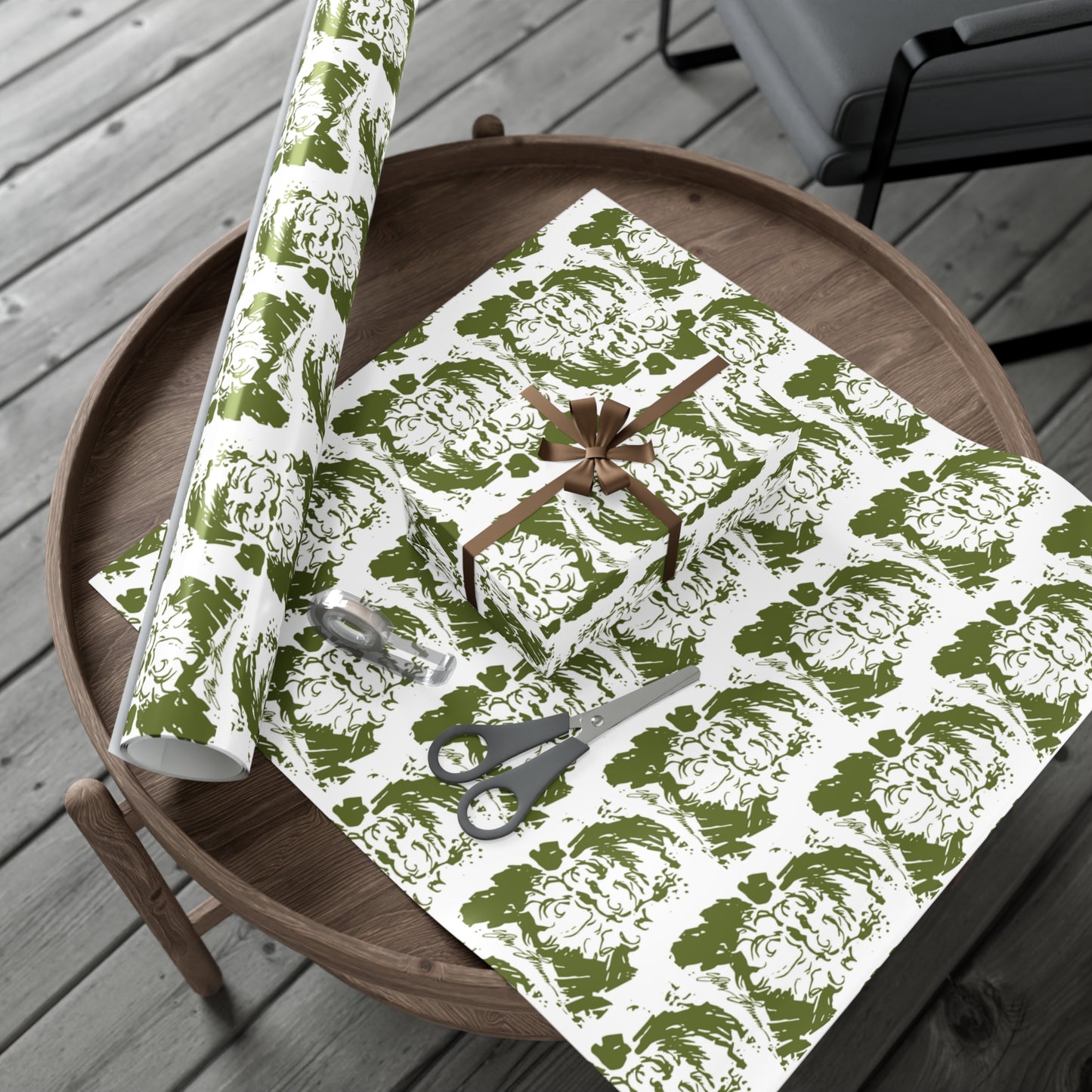 Green Santa Gift Wrap