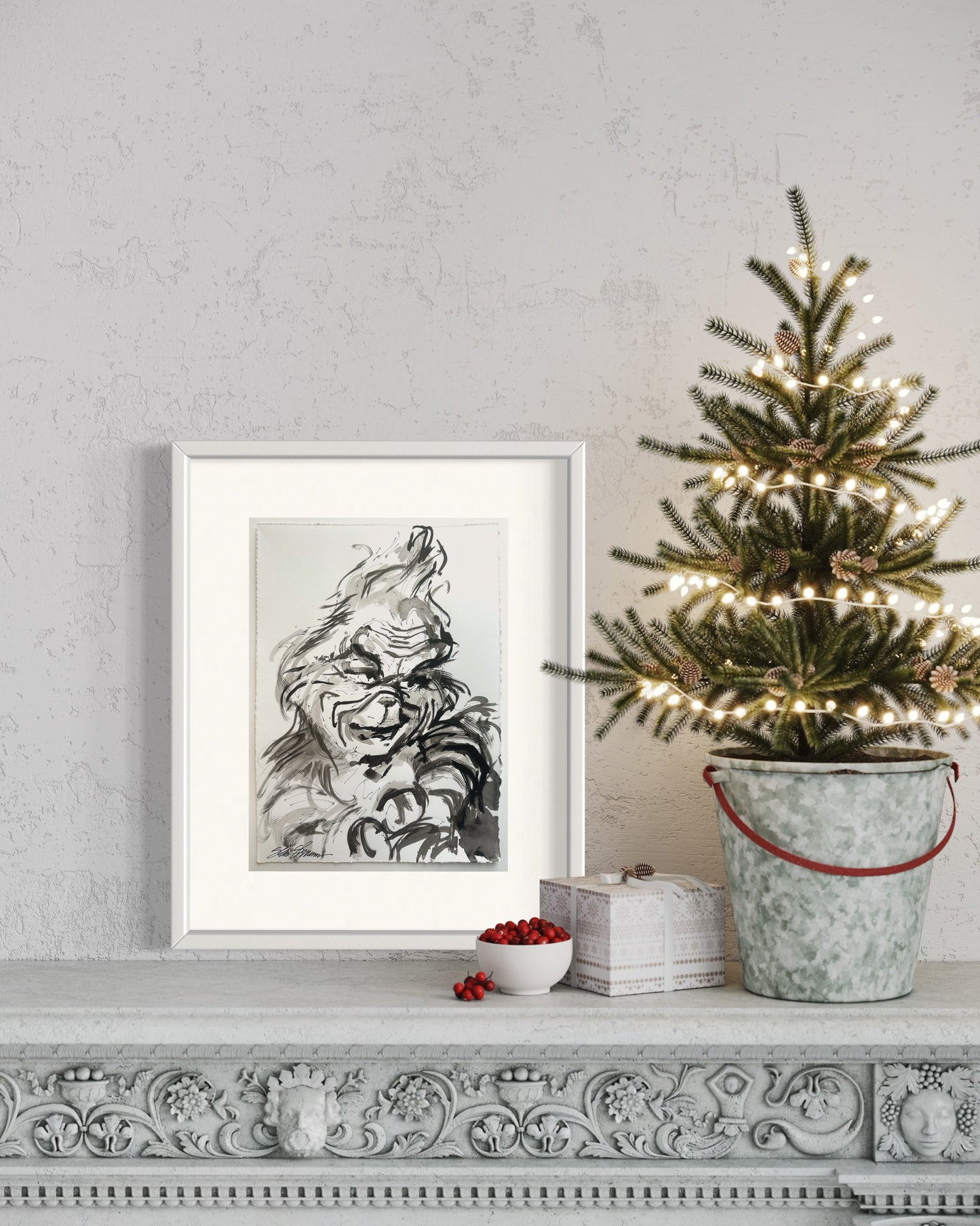 Grinch II Ink on Paper 18x22
